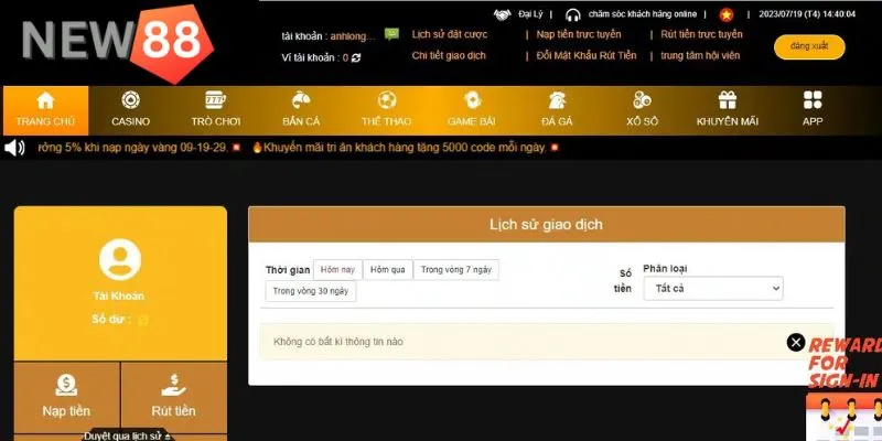 Rút tiền Lưu ý quan trọng khi người chơi rút tiền từ New88